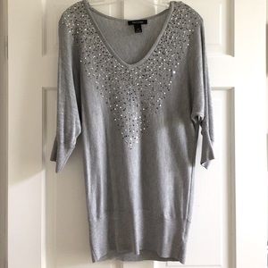 WHBM sequined v-neck tunic